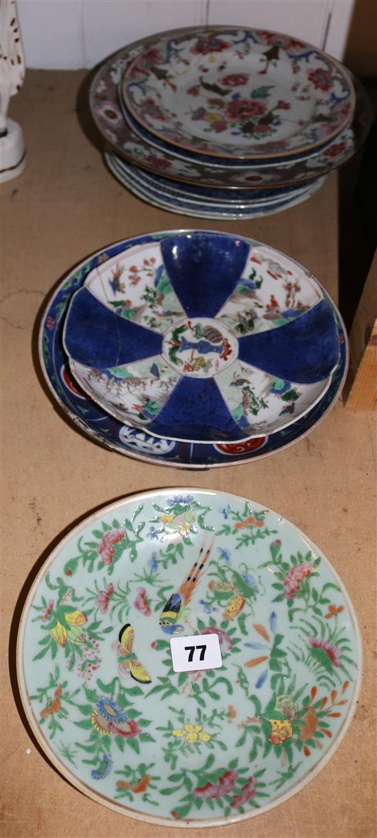 Collection of 18th century Chinese export plates